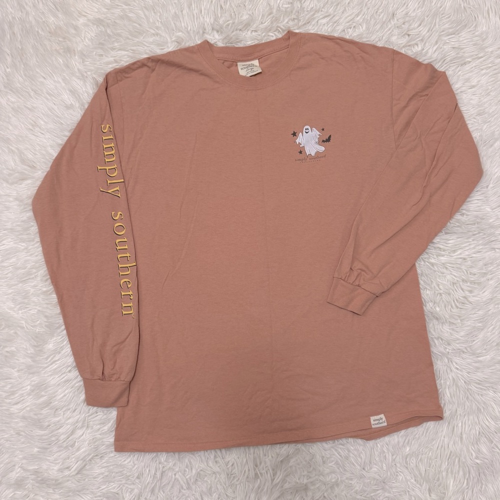Simply Southern Long Sleeve Tee Halloween Shirt Fall Shirt Cute Ghost Shirt